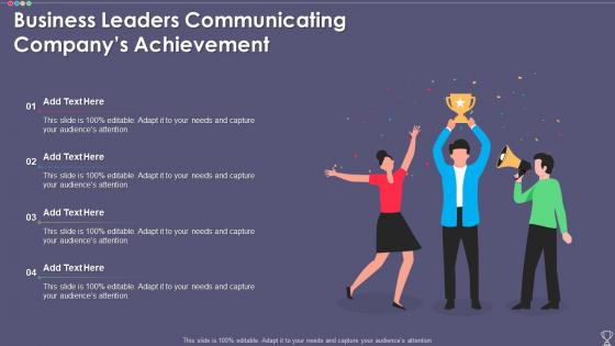 Business Leaders Communicating Companys Achievement