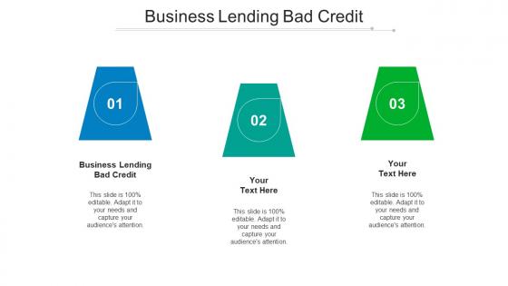 Business Lending Bad Credit Ppt PowerPoint Presentation Gallery Slideshow Cpb