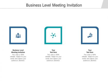 Business level meeting invitation ppt powerpoint presentation outline slide portrait cpb