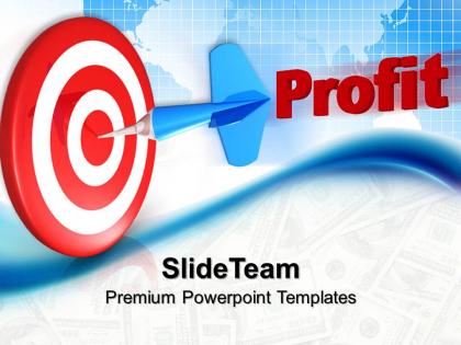 Business level strategy definition templates dart hitting profit ppt slides powerpoint