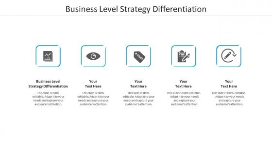 Business level strategy differentiation ppt powerpoint presentation pictures display cpb