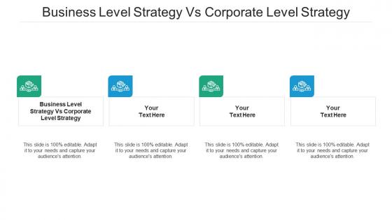 Business level strategy vs corporate level strategy ppt powerpoint presentation file icon cpb