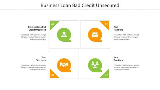 Business loan bad credit unsecured ppt powerpoint presentation model design ideas cpb