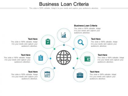 Business loan criteria ppt powerpoint presentation outline example introduction cpb
