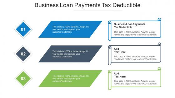 Business Loan Payments Tax Deductible Ppt PowerPoint Presentation Professional Graphics Download Cpb