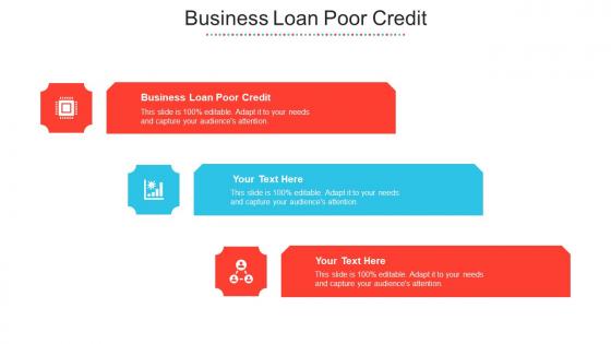 Business Loan Poor Credit Ppt Powerpoint Presentation Layouts Inspiration Cpb