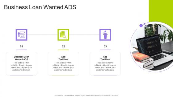 Business Loan Wanted Ads In Powerpoint And Google Slides Cpb
