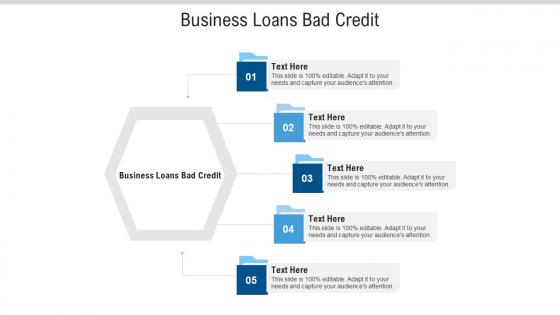 Business loans bad credit ppt powerpoint presentation professional ideas cpb