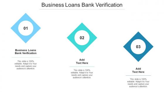 Business Loans Bank Verification Ppt Powerpoint Presentation Slides Templates Cpb