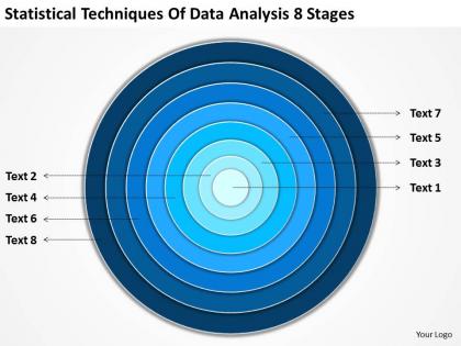 Business logic diagram statistical techniques of data analysis 8 stages powerpoint slides