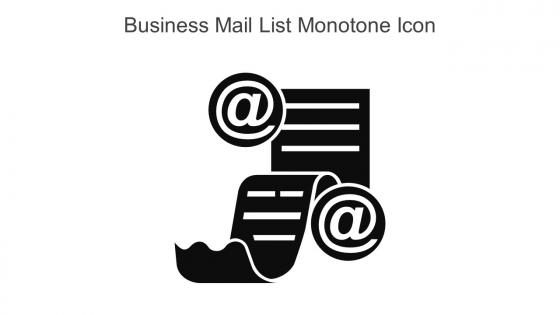 Business Mail List Monotone Icon In Powerpoint Pptx Png And Editable Eps Format