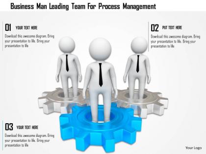Business Man Leading Team For Process Management Ppt Graphics Icons