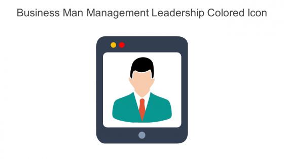 Business Man Management Leadership Colored Icon In Powerpoint Pptx Png And Editable Eps Format
