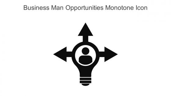 Business Man Opportunities Monotone Icon In Powerpoint Pptx Png And Editable Eps Format