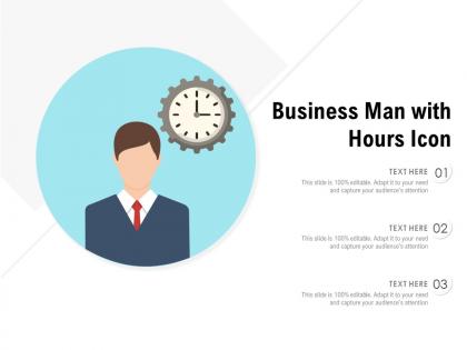 Business man with hours icon