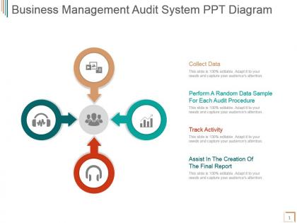 Business management audit system ppt diagram