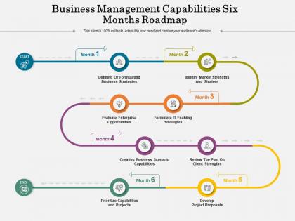 Business management capabilities six months roadmap