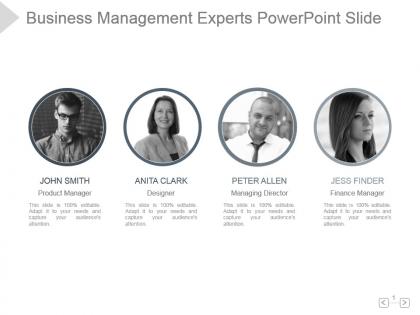 Business management experts powerpoint slide