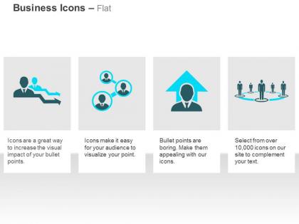 Business management hierarchy network team leader ppt icons graphics