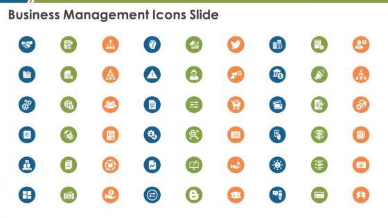 Business management icons slide ppt summary show