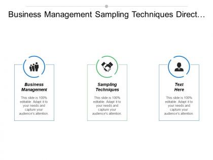 Business management sampling techniques direct marketing project management cpb