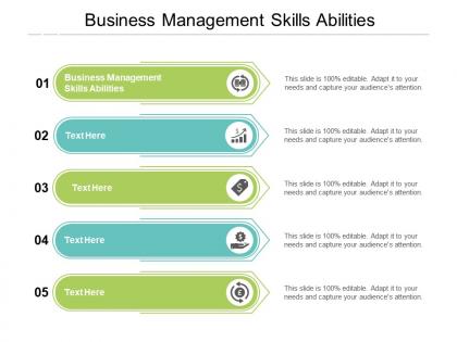 Business management skills abilities ppt powerpoint presentation professional background cpb