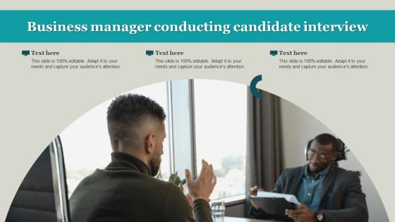 Business Manager Conducting Candidate Interview