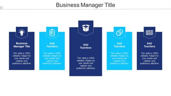Business Manager Title Ppt Powerpoint Presentation Show Professional Cpb