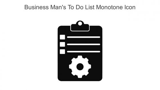 Business Mans To Do List Monotone Icon In Powerpoint Pptx Png And Editable Eps Format