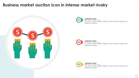 Business Market Auction Icon In Intense Market Rivalry