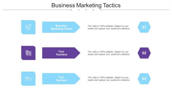 Business Marketing Tactics Ppt Powerpoint Presentation Portfolio Example Cpb
