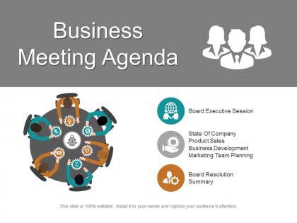 Business meeting agenda ppt inspiration