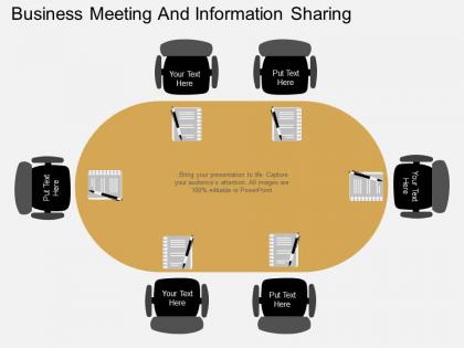 Business meeting and information sharing flat powerpoint design