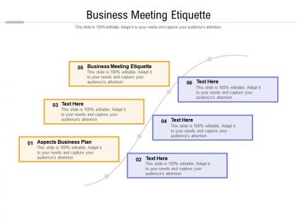 Business meeting etiquette ppt powerpoint presentation ideas inspiration cpb