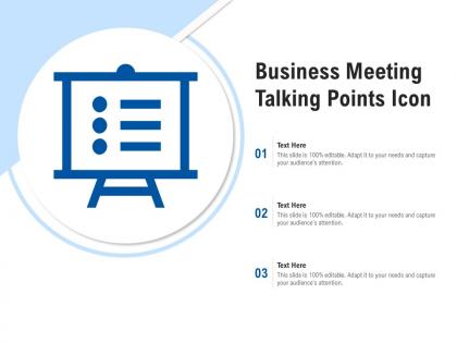 Business meeting talking points icon