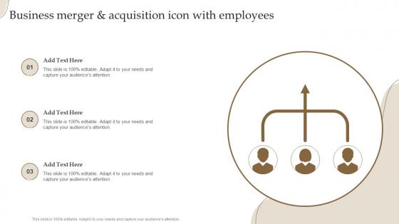 Business Merger And Acquisition Icon With Employees