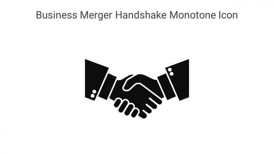 Business Merger Handshake Monotone Icon In Powerpoint Pptx Png And Editable Eps Format