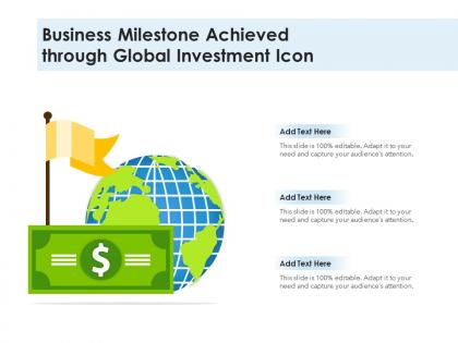 Business milestone achieved through global investment icon