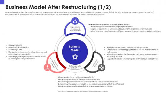 Business model after restructuring profit organizational chart and business model restructuring