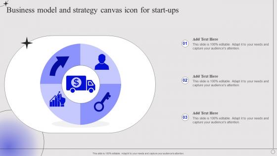 Business Model And Strategy Canvas Icon For Start Ups