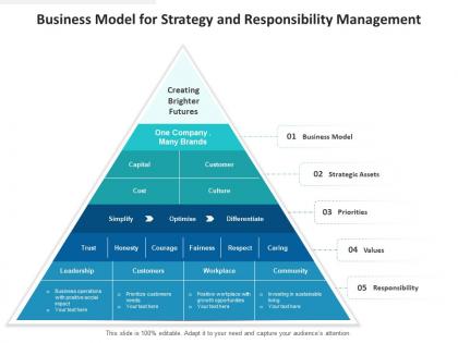 Business model for strategy and responsibility management
