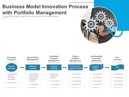 Business model innovation process with portfolio management
