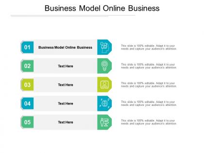 Business model online business ppt powerpoint presentation inspiration grid cpb