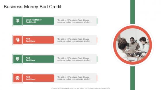Business Money Bad Credit In Powerpoint And Google Slides Cpb