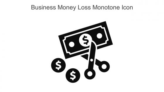 Business Money Loss Monotone Icon In Powerpoint Pptx Png And Editable Eps Format