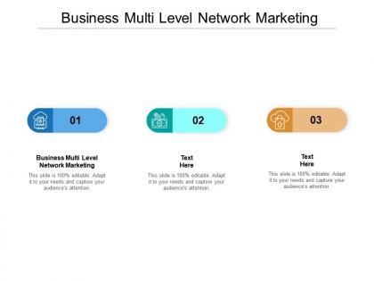 Business multi level network marketing ppt powerpoint presentation show skills cpb