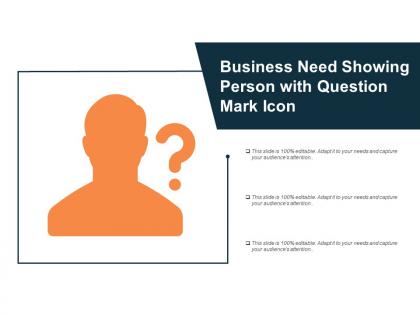 Business need showing person with question mark icon