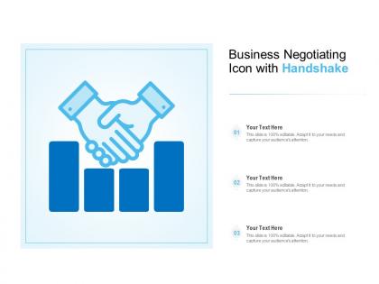 Business negotiating icon with handshake