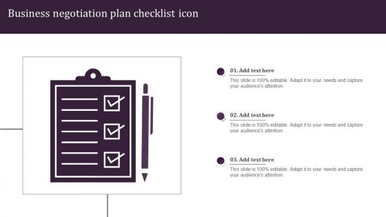 Business Negotiation Plan Checklist Icon