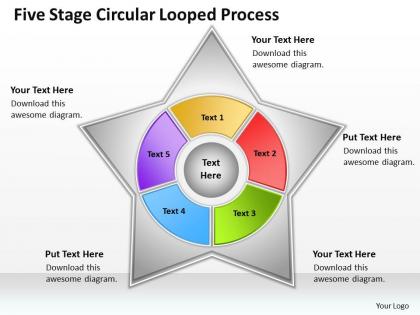 Business network diagram circular looped process powerpoint templates ppt backgrounds for slides
